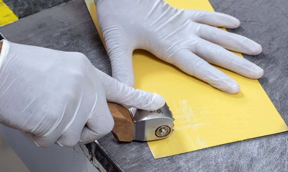 Cross edge testing of ACP sheets at Aludecor Lab