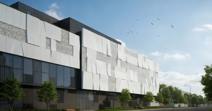 Modern ACP cladding façade with parametric design for contemporary buildings