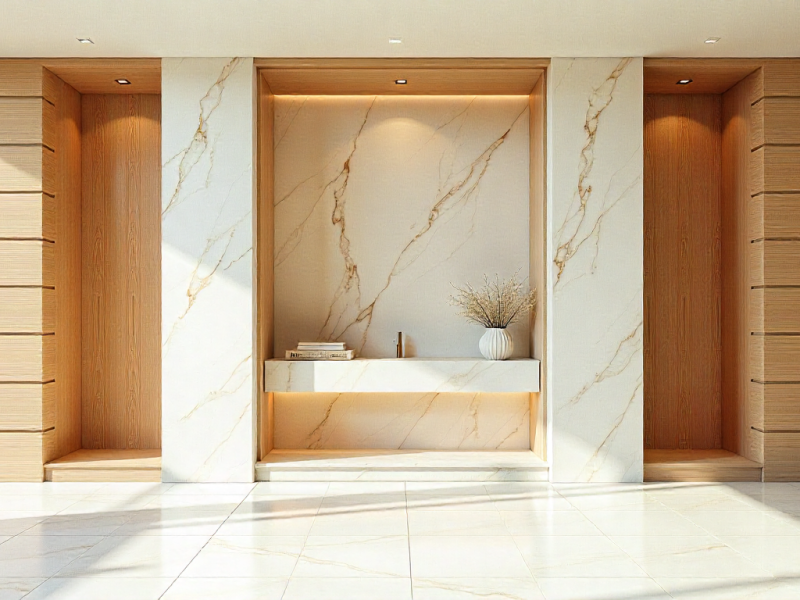 Traditional Marble and Wooden cladding Traditional Marble and Wooden cladding