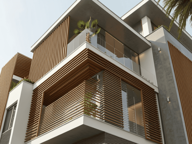 Louvers application for frontal elevation Louvers application for frontal elevation