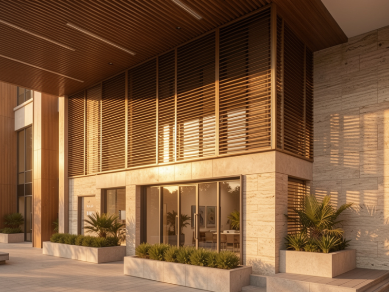 Louvers application in canopy Louvers application in canopy