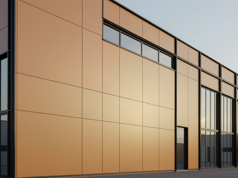 Contemporary facade cladded with ACP